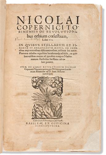 Copernicus, Nicolaus (1473-1543) De Revolutionibus Orbium Coelestium.